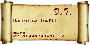 Danielisz Teofil névjegykártya